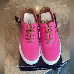Ralph Lauren Pink Canvas Sneakers